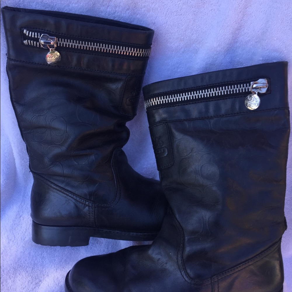 Coach black vinni boots SZ 8.5